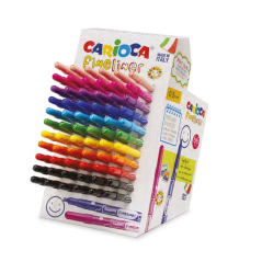 Carioca Fineliner Expositor con 66 Rotuladores - Punta Blanca de Acetal 0.5mm - Colores Surtidos