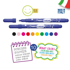 Carioca Fineliner Expositor con 66 Rotuladores - Punta Blanca de Acetal 0.5mm - Colores Surtidos