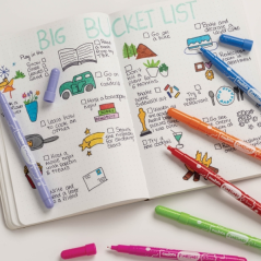 Carioca Fineliner Expositor con 66 Rotuladores - Punta Blanca de Acetal 0.5mm - Colores Surtidos