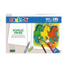 Carioca Acrylic Pack con 10 Hojas A4 para Rotuladores y Pintura Acrilica - Papel de 350gr - No Deja que los Colores Traspasen