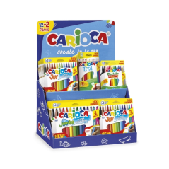 Présentoir Carioca 12+2 comprenant 18 sacs en papier Joy 12+2, 6 sacs en papier Jumbo 12+2, 12 boîtes Tita 12+2 et 12 sacs en pa