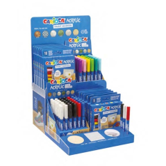 Présentoir acrylique Carioca Assortiment de marqueurs acryliques