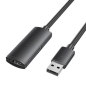 Câble d'extension USB 2.0 Vention - Longueur : 20 m - Connecteurs USB-A mâle et femelle - Vitesse jusqu'à 480 Mbps - Noir