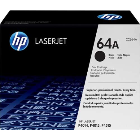 Cartouche de toner noir d'origine HP CC364A - 64A