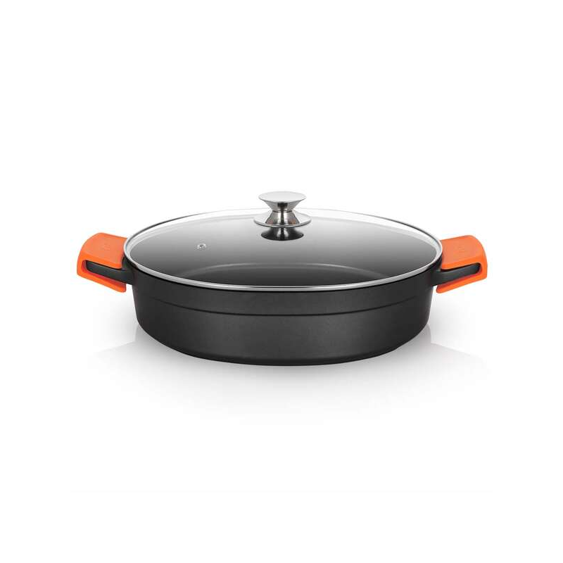 Orbegozo CDB 1036 Cocotte en fonte d'aluminium - Polyvalence et sécurité en cuisine - Design ergonomique - Poignées en silicone