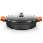 Orbegozo CDB 1036 Cocotte en fonte d'aluminium - Polyvalence et sécurité en cuisine - Design ergonomique - Poignées en silicone