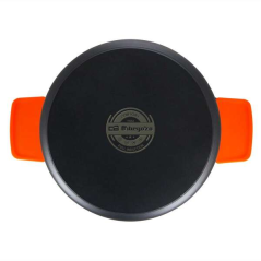 Orbegozo Cocotte Basse Série CBD 10,5 L - Fonte d'aluminium indéformable - Poignées en silicone - Convient à tous types de feux