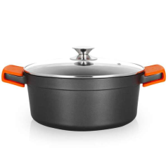 Orbegozo CDH 3028 - Casserole en fonte d'aluminium - Cuisinez en toute sécurité et polyvalence - Antiadhésive et adaptée à tous