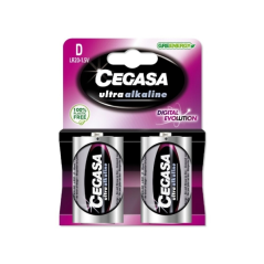 Pack de 2 piles alcalines Cegasa Ultra LR20 D - Haute technologie - Plus de capacité, de puissance et de performances