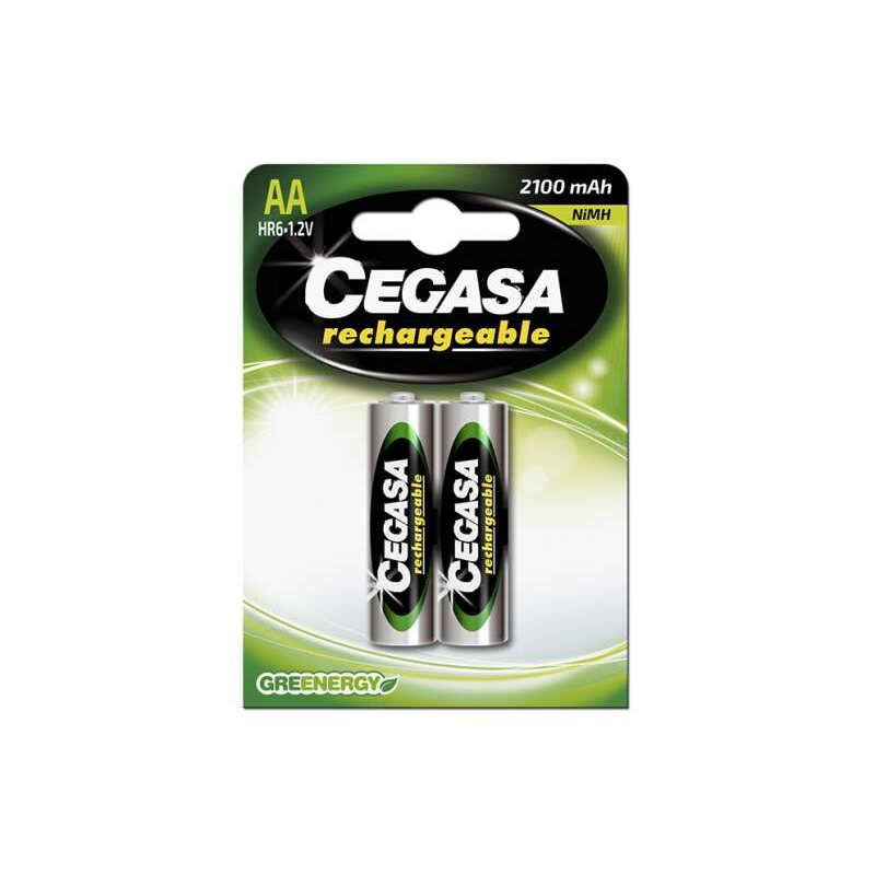 Batterie rechargeable Cegasa HR6 2100 Mah - Plus de mille charges - Technologie RTU - Maintient 85% d'énergie pendant un an - Co