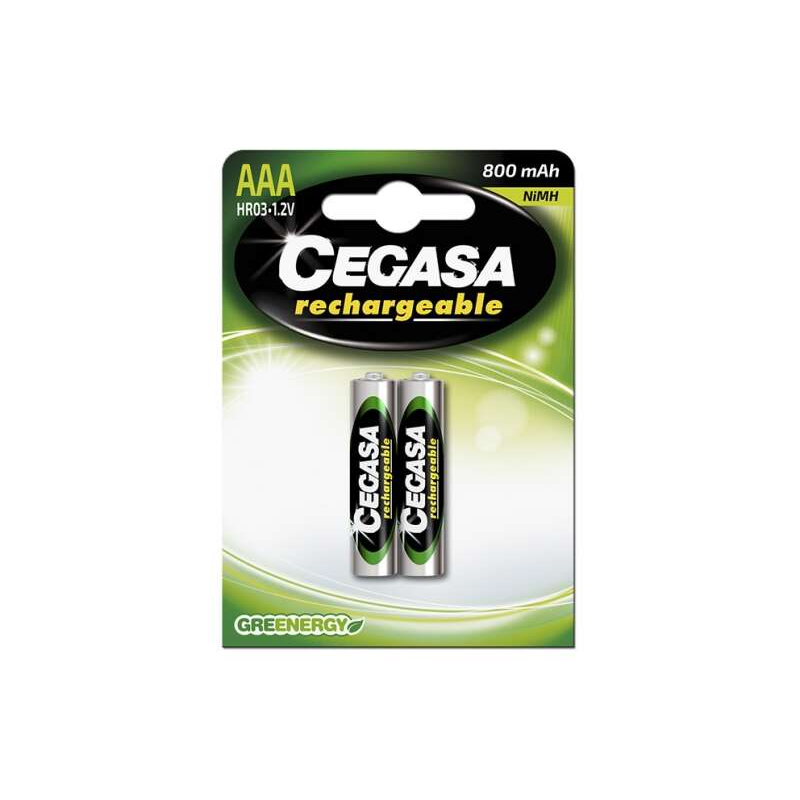 Batterie rechargeable Cegasa HR03 - Plus de mille charges - Technologie RTU - Maintient 85% d'énergie après un an - Idéale pour
