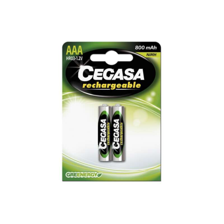 Batterie rechargeable Cegasa HR03 - Plus de mille charges - Technologie RTU - Maintient 85% d'énergie après un an - Idéale pour