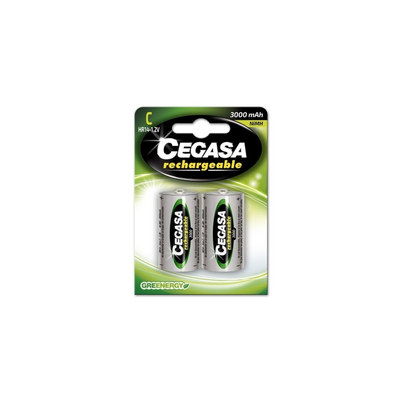 Lot de 2 piles rechargeables Cegasa HR14 C 3000 mAh