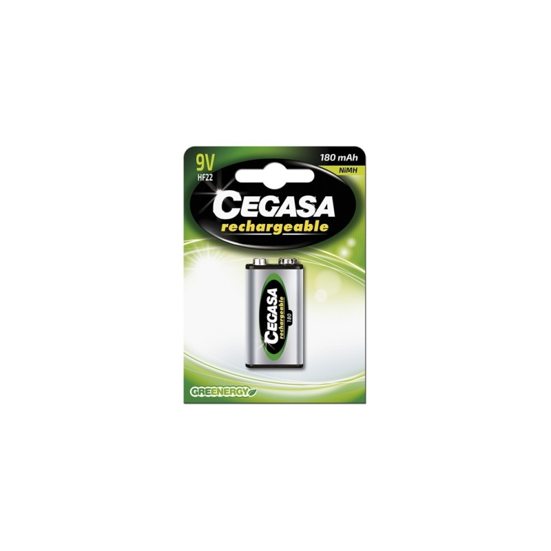 Pile rechargeable Cegasa HF22 9V 180mAh (lot de 1)