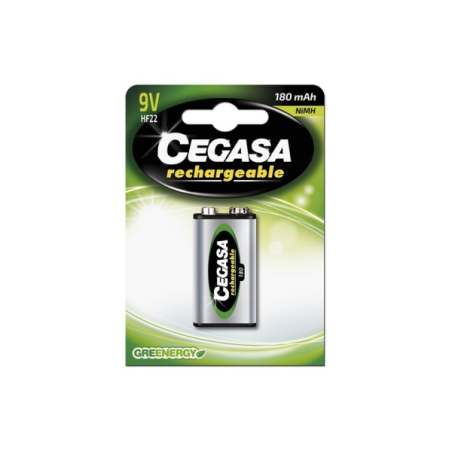 Pile rechargeable Cegasa HF22 9V 180mAh (lot de 1)