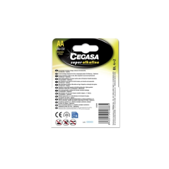 Pack de 6 piles alcalines Cegasa Super LR6 AA - Haute performance - Fiabilité - Technologie avancée