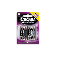 Pack de 6 piles alcalines Cegasa Ultra LR06 AA - Haute technologie - Plus de capacité, de puissance et de performances