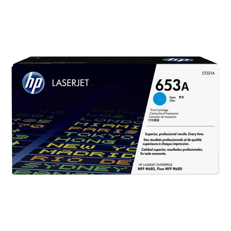 Cartouche de toner cyan d'origine HP CF321A - 653A
