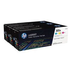 HP Toner 305A (CF370AM MCVP) Value Pack Cyan / Magenta / Jaune