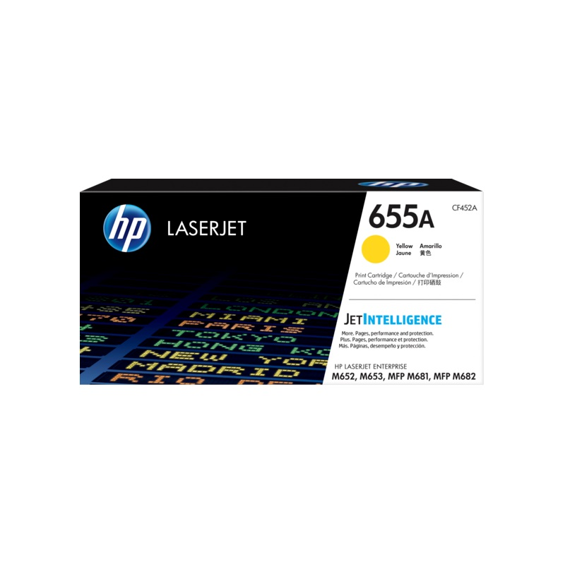 Cartouche de toner jaune authentique HP CF452A - 655A