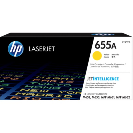 Cartouche de toner jaune authentique HP CF452A - 655A