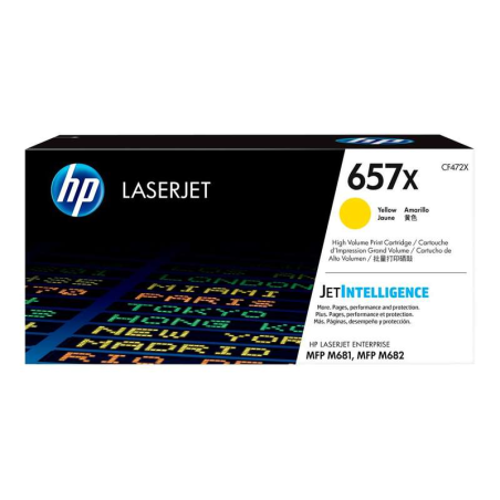 Cartouche de toner jaune d'origine HP CF472X - 657X
