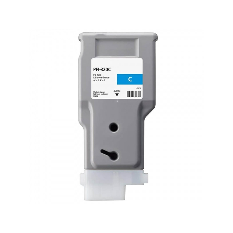 Cartouche d'encre pigmentée générique Canon PFI320 Cyan - Remplace 2891C001