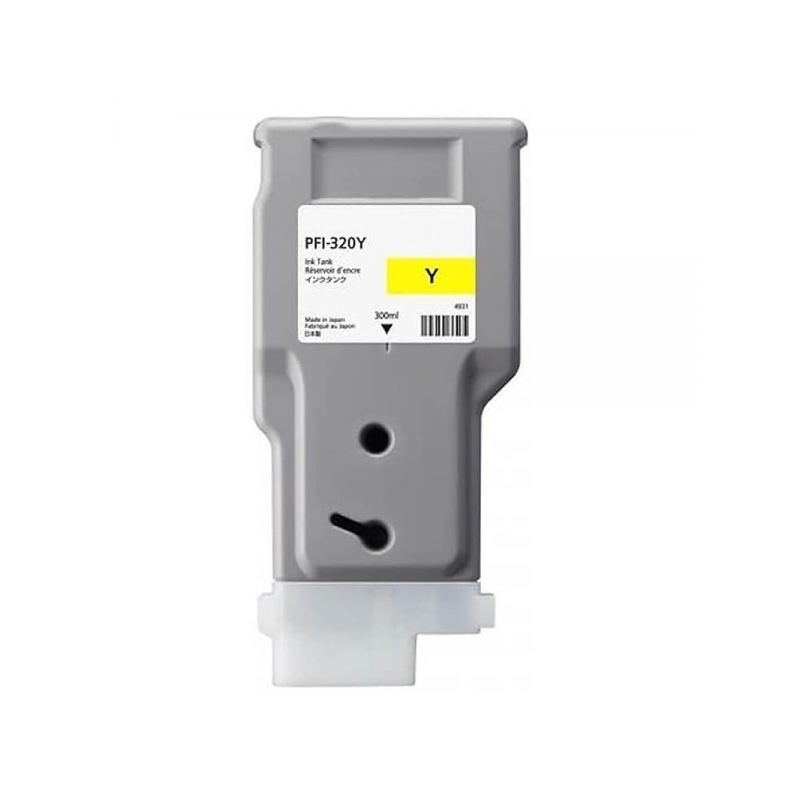 Cartouche d'encre pigmentée jaune Canon PFI320 générique - Remplace 2893C001