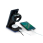 Station de charge à induction 4 en 1 Thomson CL750IS - Réveil et veilleuse - Compatible avec Android - Noir