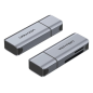 Lecteur de cartes TF et SD Vention - USB-A 3.0 - Aluminium - Plug and Play - Gris