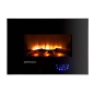 Cheminée Électrique Orbegozo 8000 Effet Feu Réel - Puissance 1800W - Panneau de Commande Tactile - 5 Niveaux d'Intensité de Flam