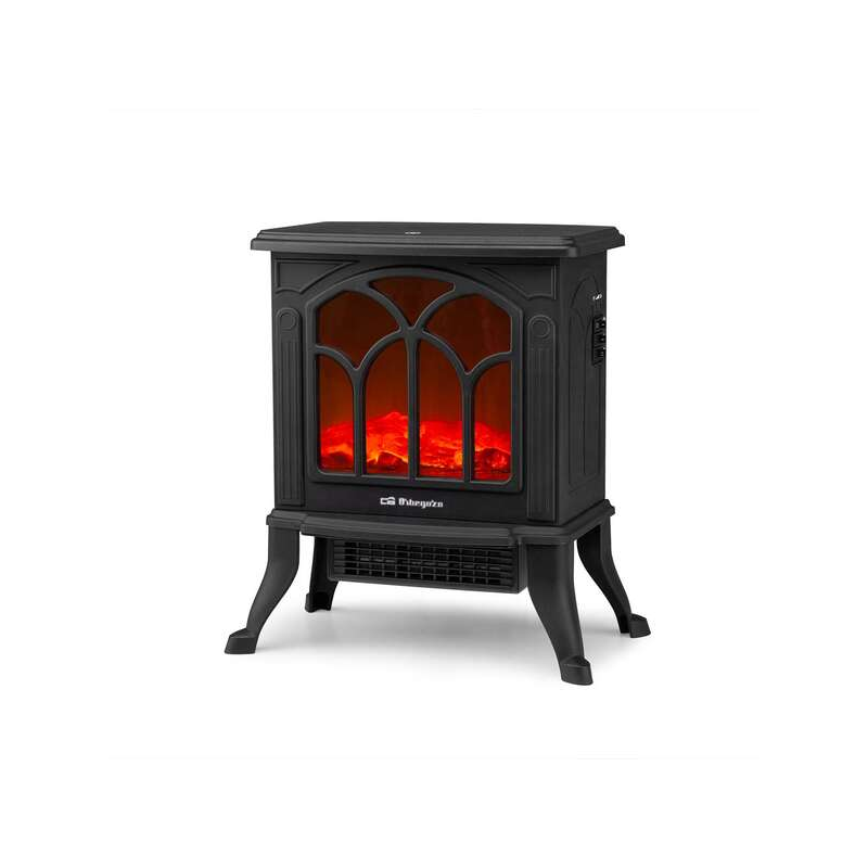 Orbegozo CM 9020 Cheminée Électrique Élégance - Effet Feu Réel - Chauffage Céramique - Thermostat Réglable - Design Traditionnel