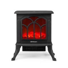 Orbegozo CM 9020 Cheminée Électrique Élégance - Effet Feu Réel - Chauffage Céramique - Thermostat Réglable - Design Traditionnel