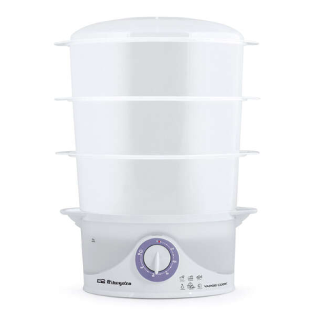 Cuiseur vapeur multifonction Orbegozo HPE 3000 - Cuisson saine et complète dans un seul équipement - Minuterie 60 minutes - Capa