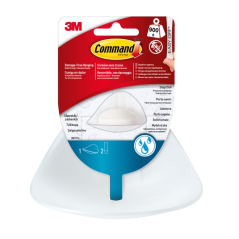 Porte-savon de salle de bain Command - Capacité jusqu'à 0,9 kg - Blanc