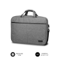 Sacoche pour ordinateur portable Subblim Elite de 13,3" à 14" - En polyester Oxford - Double fermeture éclair - Gris