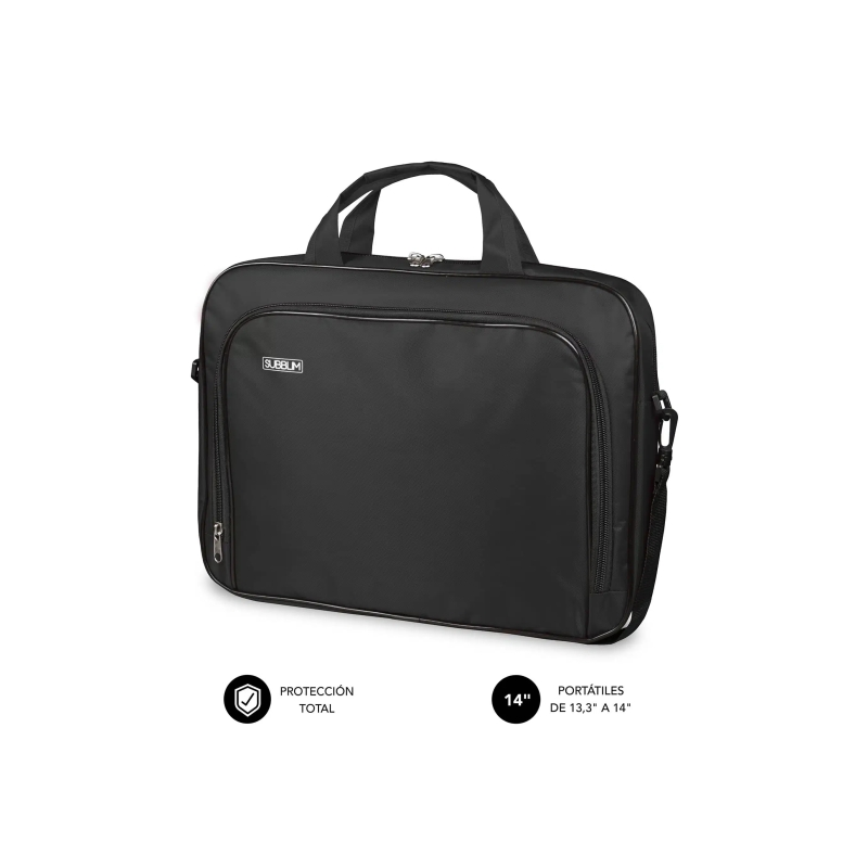Sacoche Oxford Subblim pour ordinateur portable de 13,3" à 14" - Protection renforcée - Sangles réglables - Poche extérieure