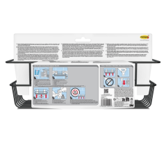 Panier de rangement pour salle de bain Command - Capacité : jusqu'à 3 kg - Comprend 4 bandes adhésives - Noir mat
