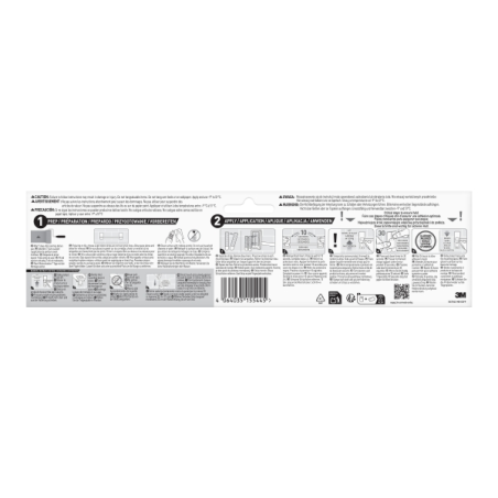 Porte-serviettes de salle de bain Command - Supporte jusqu'à 1,3 kg - Comprend 4 bandes adhésives - Résistant à l'eau et à la ro