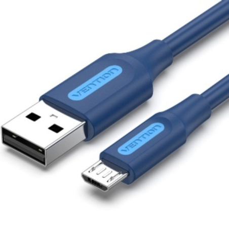 Câble USB 2.0 Vention - Puissance maximale 60 W - Longueur 1 m - USB-A vers micro-USB - Vitesse jusqu'à 480 Mbit/s - Revêtement