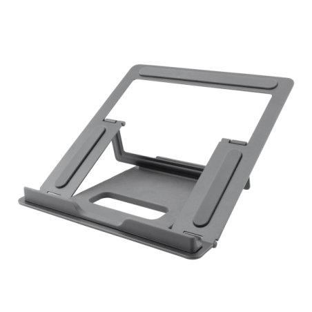 Support pour ordinateur portable Coolbox ATRIL02 jusqu'à 17 pouces - Aluminium - Pliable - Caoutchouc antidérapant - Gris