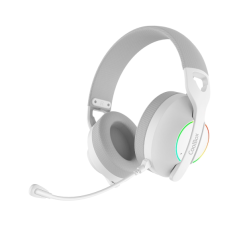Casque Gaming sans fil Coolbox WB01 avec microphone - Bluetooth 5.4, connectivité sans fil 2,4 GHz ou jack - Éclairage RGB - Jus