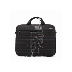 Mallette pour ordinateur portable CoolBox jusqu'à 14" - Compartiment principal rembourré - Tissu imperméable - Couleur Noir