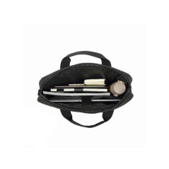 Mallette pour ordinateur portable CoolBox jusqu'à 14" - Compartiment principal rembourré - Tissu imperméable - Couleur Noir