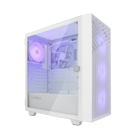 Boîtier tour Coolbox GA300 GridLine ATX, Micro ATX, Mini-ITX - Côtés en verre trempé - Disque dur 2,5" et 3,5" - USB-A 3.0, USB-
