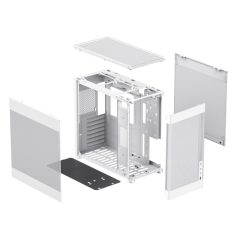 Boîtier tour ATX, Micro ATX, Mini-ITX de Coolbox MESH MP1 - Taille du disque dur 2,5", 3,5" - USB-A 3.2, USB-C et audio - Prend