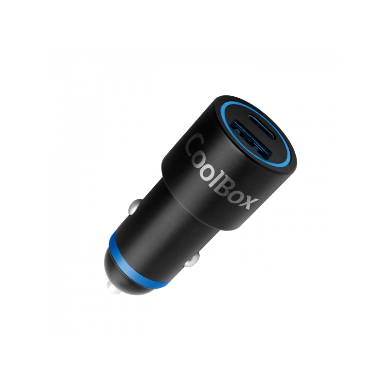 Chargeur Voiture Coolbox 48W - USB-A/USB-C - Haute Puissance - Chargement Rapide - Double Portabilité - Couleur Noir