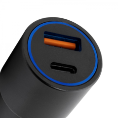Chargeur Voiture Coolbox 48W - USB-A/USB-C - Haute Puissance - Chargement Rapide - Double Portabilité - Couleur Noir