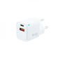 Coolbox GaN Chargeur Mural 20W USB-C/USB-A Charge Rapide - Compact - Double USB - Efficacité Énergétique - Couleur Blanc