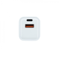 Coolbox GaN Chargeur Mural 20W USB-C/USB-A Charge Rapide - Compact - Double USB - Efficacité Énergétique - Couleur Blanc